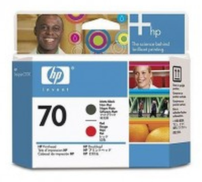 HP 70 Matte noir and Red tete d'impression (C9409A)