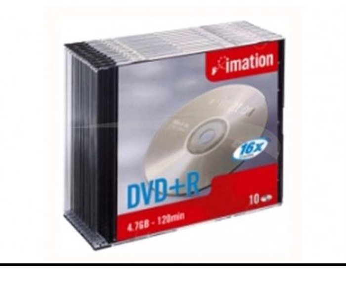 DVD-R - IMATION - 16*10PK SLIM AVEC POCHETTE - BOÎTE DE 10 DVD-R