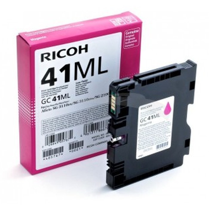 CARTOUCHE MAGENTA RICOH GC41ML D'ENCRE GEL 600 pages