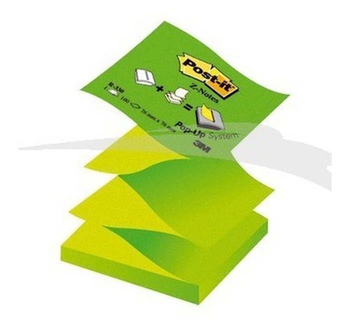Lot de 12 blocs de 100 Z-note repositionnables POST IT 76 x 76 mm