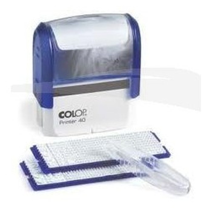 Kit cachet à faire soi même COLOP Printer 40/2 format empreinte 23 mm x 59 mm 6 lignes
