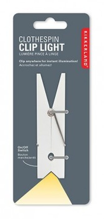Pinces à linge avec lampe lecture