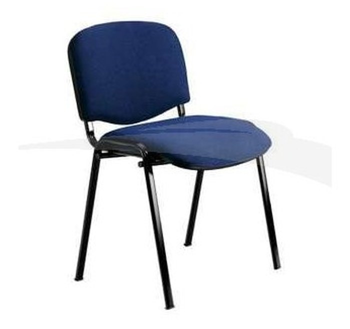 Chaise visiteur en tissu bleu
