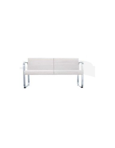 Fauteuil en PU et chrome en couleur noir, Dim. 118 x 63 x 78 cm