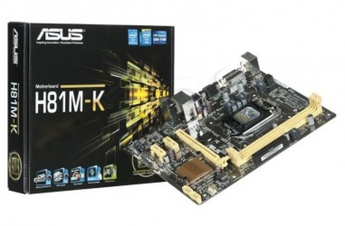 Asus carte mère Intel Socket 1150-c h81m DDR3x2 16GB 1600mhz DVI-D mATX