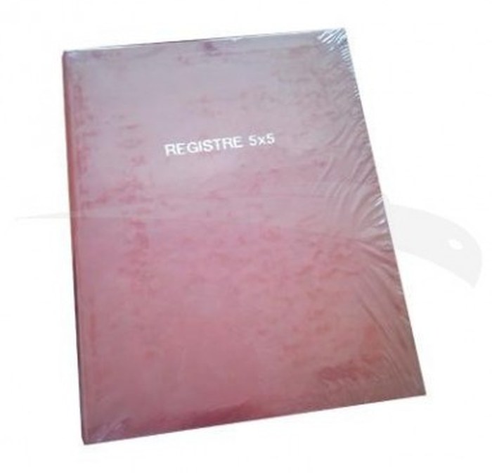 REGISTRE EN SIMILI CUIR 3 MAINS 1/4 RAISIN - 70g - A5 - Lot de 3 registres