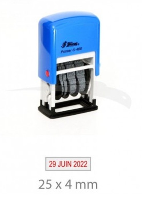 Dateur automatique Shiny Printer S-400 format empreinte 4 mm Coloris au choix