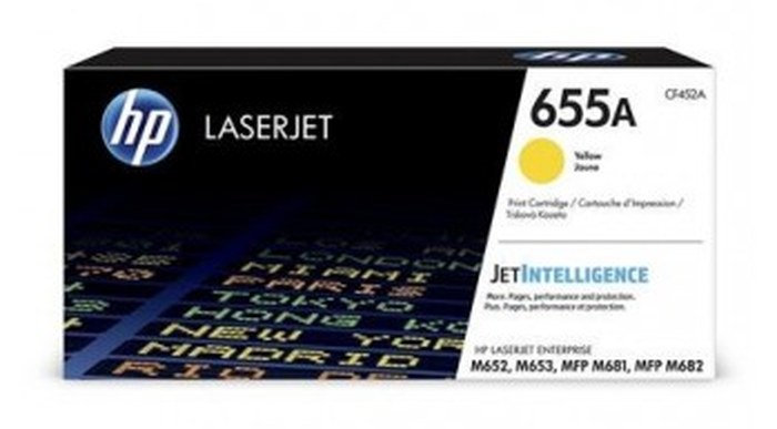 Toner HP 655A Original LaserJet /Yellow /10500 pages /HP Color LaserJet Enterprise M653x - M653dn - M653dh - M652dn - M652n - H