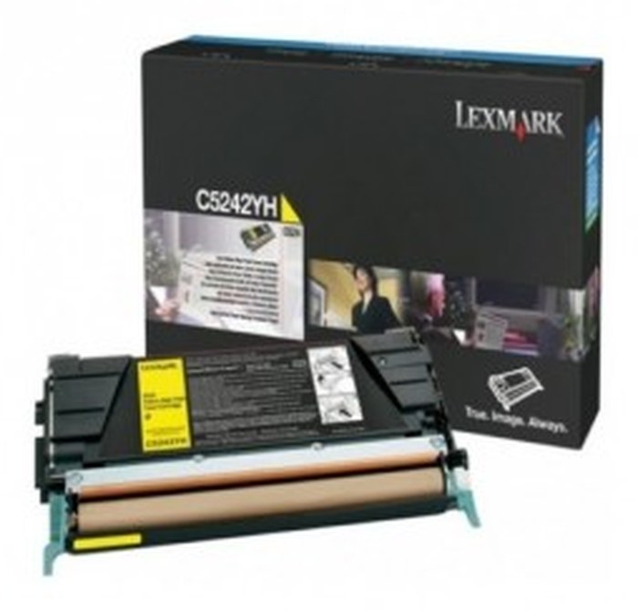 C524, C532, C534 TONER Jaune haute capacité (5K) (C5242YH)