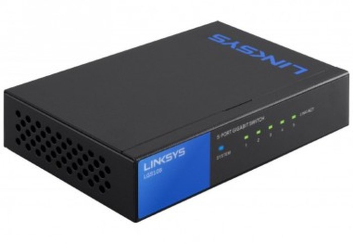 Switch Gigabit 5 ports LGS105 Linksys pour les entreprises à poser sur bureau