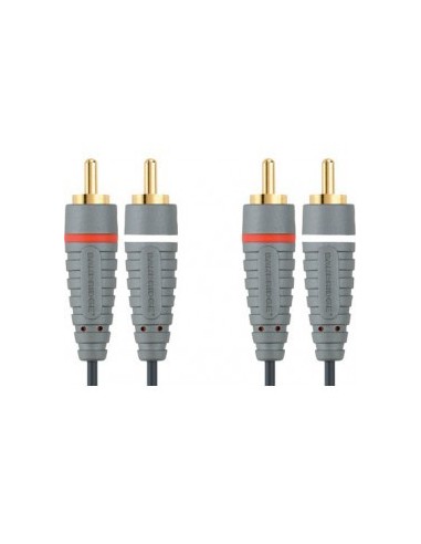 BE BLUE STEREO AUDIO CABLE 2X RCA M - 2X RCA M 2M