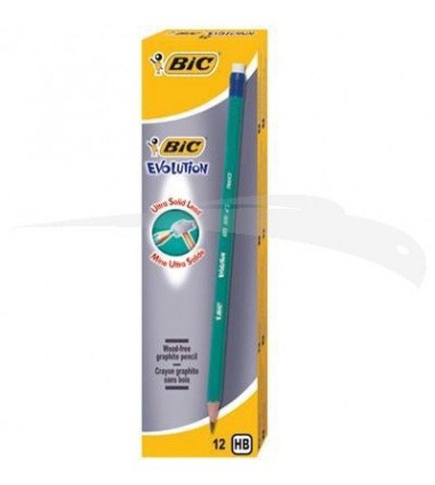CRAYON GRAPHITE - BIC - EVOLUTION 655 - boîte de 12 crayons