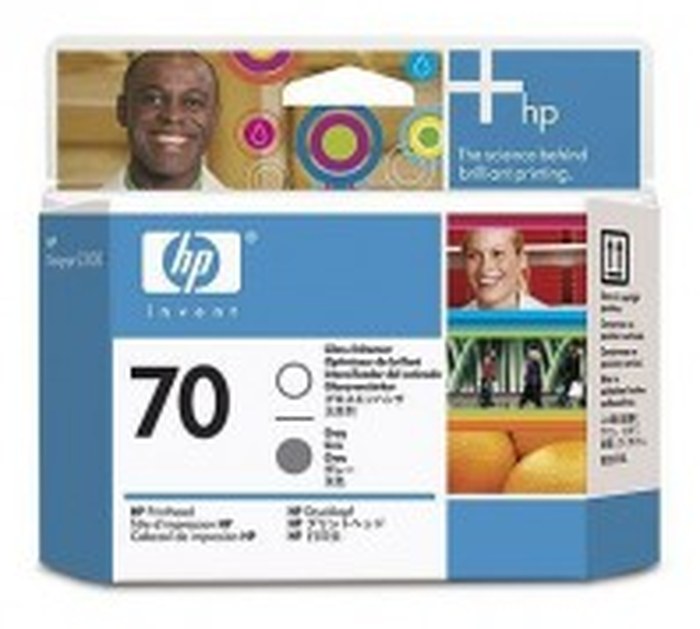 HP 70 Gloss Enhancer and Gray tete d'impression (C9410A)