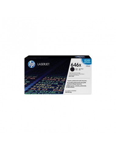 Cartouche authentique de toner noir haute capacité HP LaserJet 646X (CE264X)