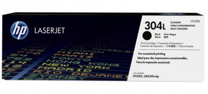 Toner LaserJet HP 304L Economique Noir authentique (CC530L)