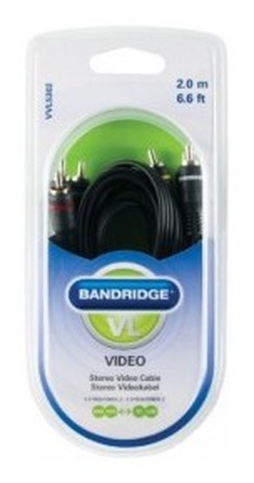 Stereo Video Cable 3x RCA M - 3x RCA M 2.0m
