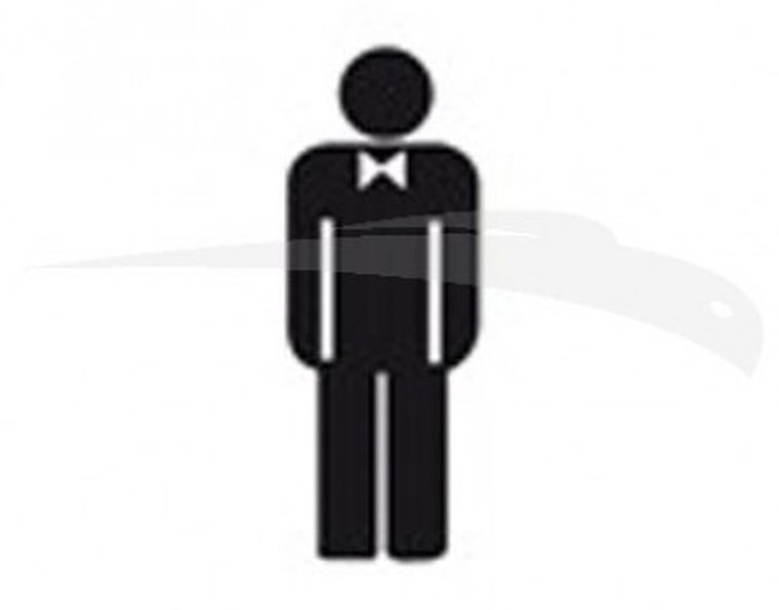ÉTIQUETTE DE SIGNALISATION / HOMME - APLI - 114 mm X 114 mm