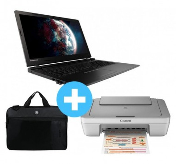 PC portable Lenovo IdeaPad 100-15 + Sacoche ordinateur LIBERTY 15,6\" + Imprimante Couleur Jet d'encre All-In-One Canon MG2440
