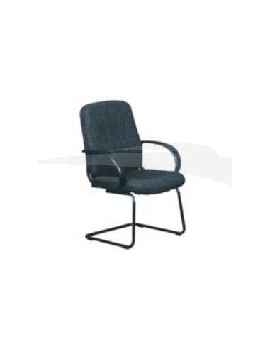 Fauteuil visiteur en tissu ROUGE