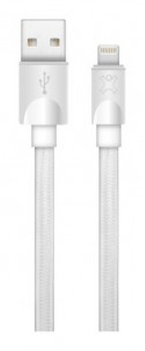 Câble Éclairé XtremeMAc Plat pour iPhone - 1 m - Blanc (XCL-USB-03)