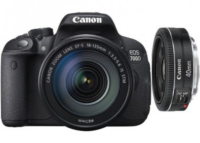 Reflex Canon EOS 700D + Objectif Canon EF-S 18-135mm STM + Objectif Canon EF 40mm f/2,8 STM