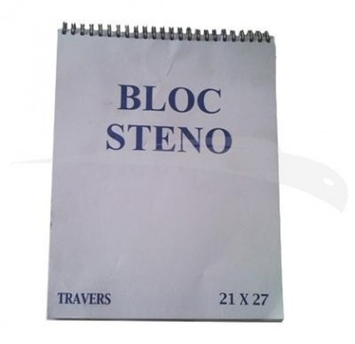 Bloc-notes - STENO - à spirale Format 21x27 cm - Lot de 5 Blocs