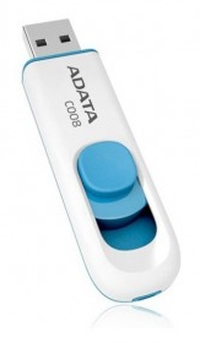 ADATA_AC008-16G-RWE AC008 CLE USB Adata Capless Sliding USB 2.0 16 gb WHITE