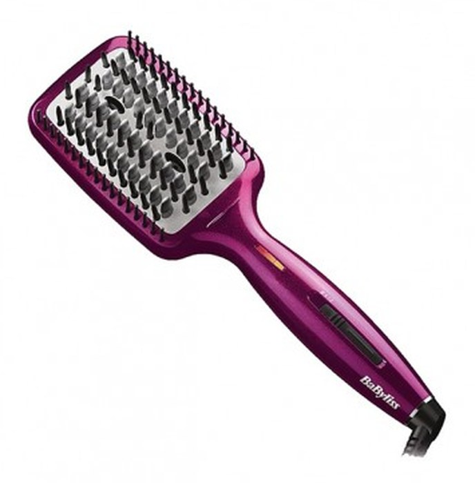 Brosse chauffante et lissante Rose