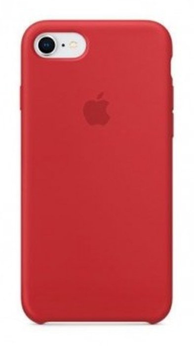 Cover Apple en silicone /Rouge /Pour iPhone 8 - 7