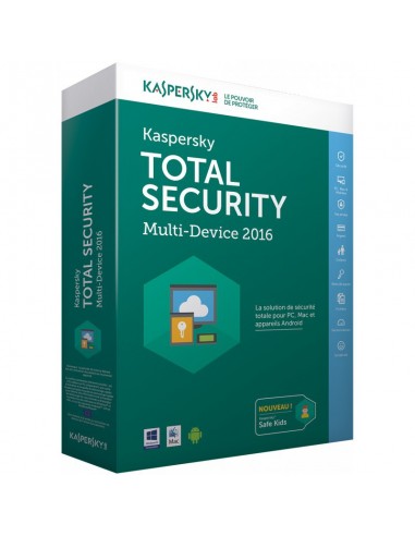 Kaspersky Total Security Multi-Device 2016 - 5 Postes (pour PC, Mac et Android)