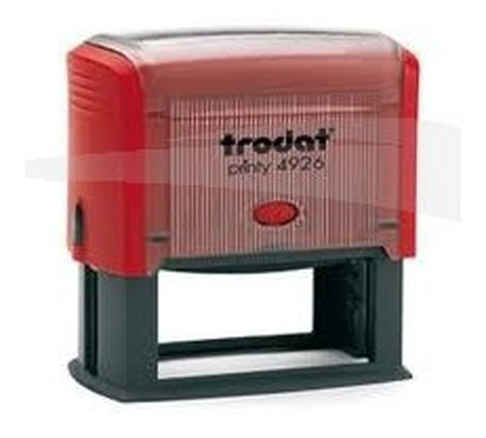 Cachet Personnalisable TRODAT 4926 format empreinte 75 mm x 38 mm 8 lignes