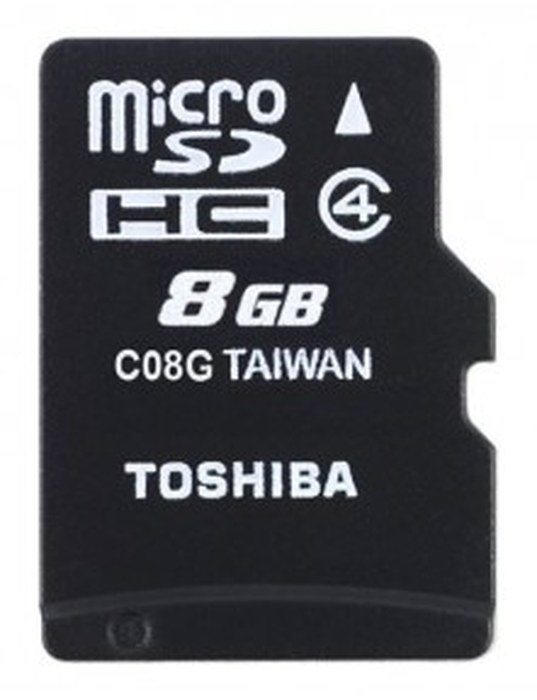 MicroSD M102 8 Go Class4 noir avec adaptateur