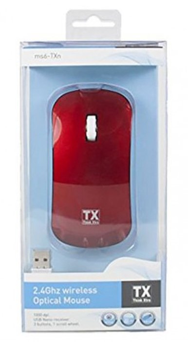 Souris TX Optique Sans Fil /USB /Rouge