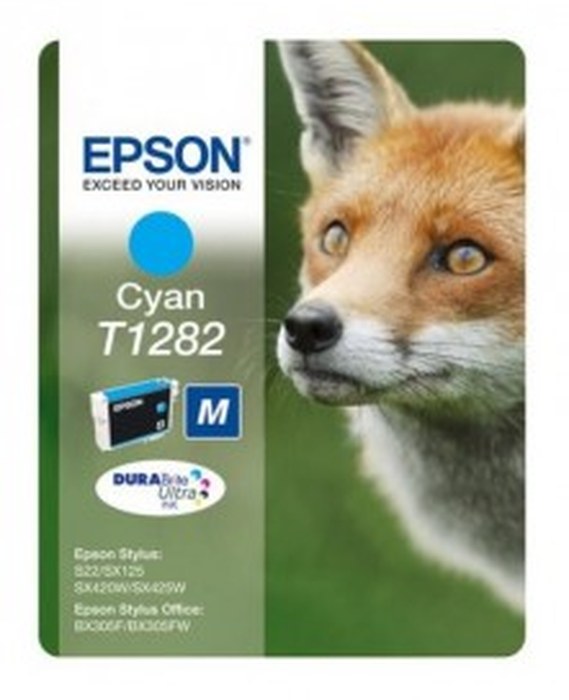 Cartouche d'encre Epson Cyan T1282 Renard DURABrite Ultra C