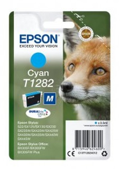 Cartouche Epson Renard - Encre DURABrite Ultra Cyan (C13T12824012)