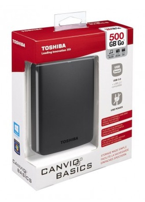 DISQUE DUR TOSHIBA 500 GO (NOIR)