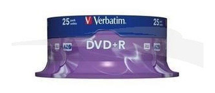 DVD+R - VERBATIM - 16 X 4.7GB - BOÎTE DE 25 DVD-R