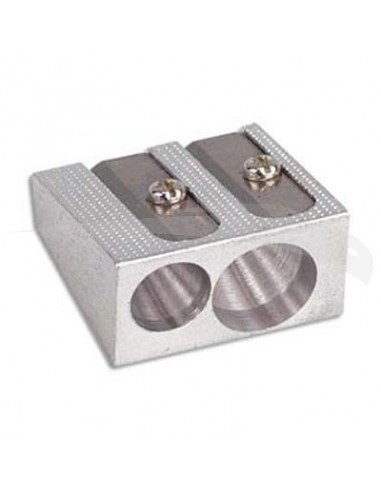 TAILLE CRAYON METAL ANTIROUILLE DOUBLE USAGE - Boîte de 12 taille-crayons
