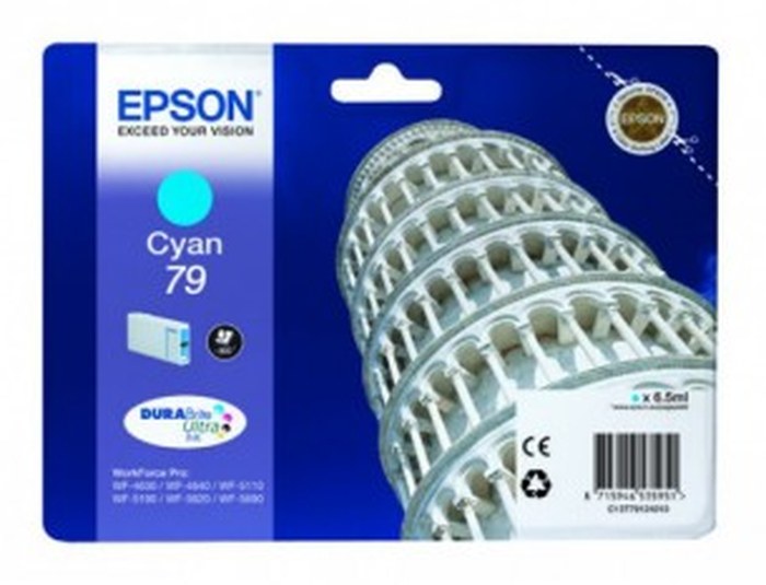 Cartouche d'encre EPSON (TOUR DE PISE) T7912 - Cyan (C13T79124010)