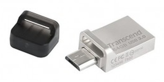 TRANSCEND OTG 64GB JetFlash 880 - Silver Plating