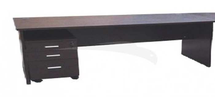 BUREAU + CAISSON 3 tiroirs 120 x 60 cm L1200*D600*H740 top &bottom 25mm ,others 18mm/25mm MFC