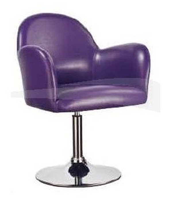 Fauteuil BRICE en PU & chrome (Noir ou Blanc)