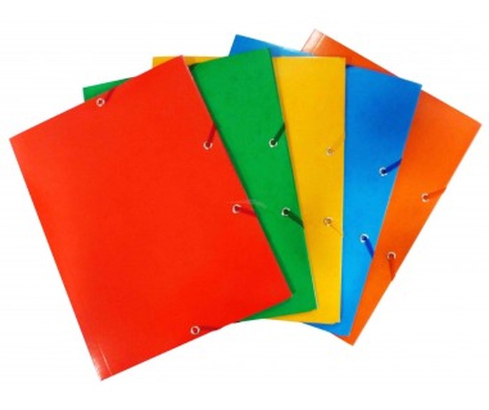 CHEMISES A RABATS CARTE LUSTREE - A4 400g/m² - LOT DE 10 COULEURS ASSORTIES