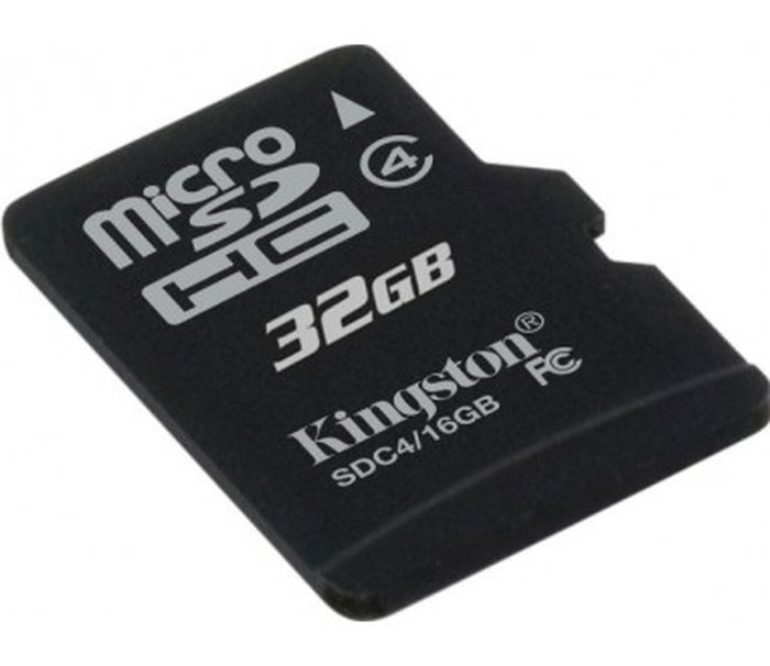 KINGSTON Carte mémoire micro SDHC - kingston - 32 Go - Classe 4 - SDC4/32GB + Adaptateur SD fourni