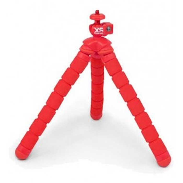 Support XSORIES /Trepied Bendy /Rouge /18cm /Pour :Action Camera - Mini Projectors /NBR - ABS - Aluminium - rubber