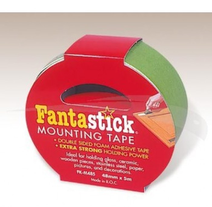 RUBAN ADHÉSIF - FANTASTICK - DOUBLE FACE -48 mm X 5 m - lot de 6 rouleaux
