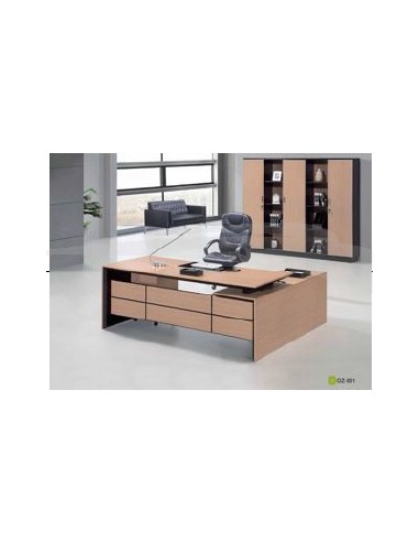 Set \"STAFF\" bureau+retour+caisson 2000W*1900D*760H Wenge