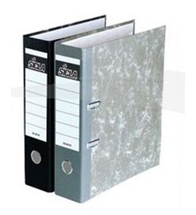 CLASSEUR A LEVIER - SICLA - PAPIER NUAGEUX - SANS PERFORATEUR - 32*28 cm - DOS 5 cm - lot de 5 classeurs