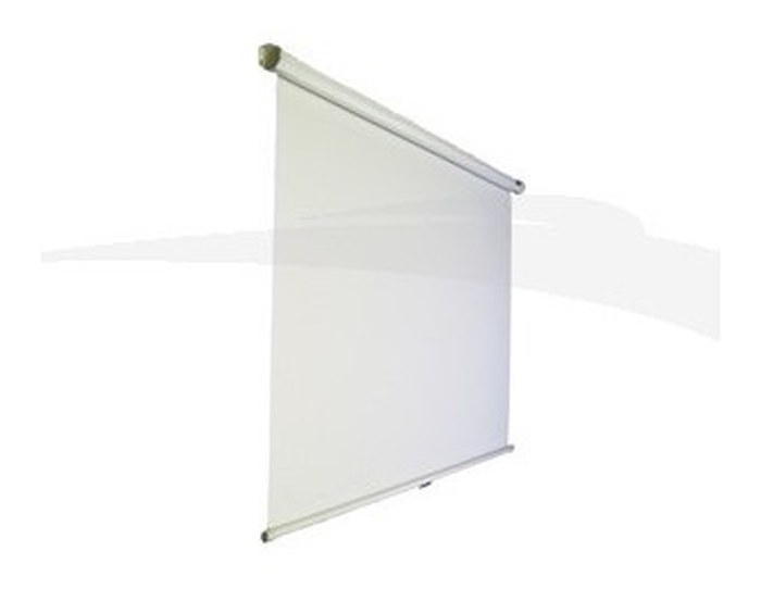Écran de projection mural manuel ORAY 180x 240 cm sous carter en tôle d'acier blanc laqué