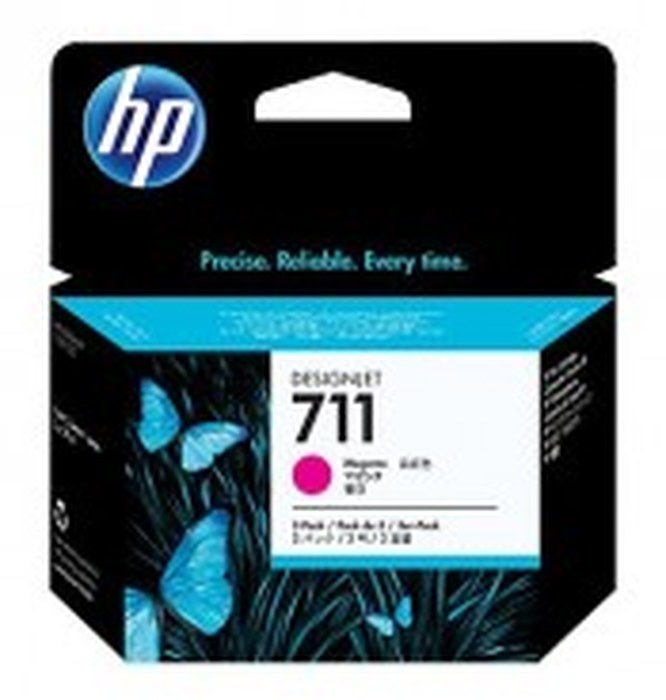 Lot de 3 cartouches d'encre magenta 29 ml HP 711 (CZ135A)